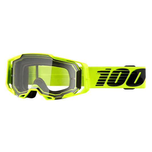 100 Percent Armega Goggles – Nuclear Citrus w/ Clear Lens